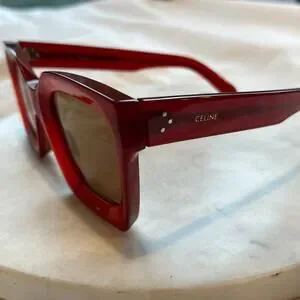 Celine | Accessories | Celine Cl4301 Cherry Red Square  display picture 2